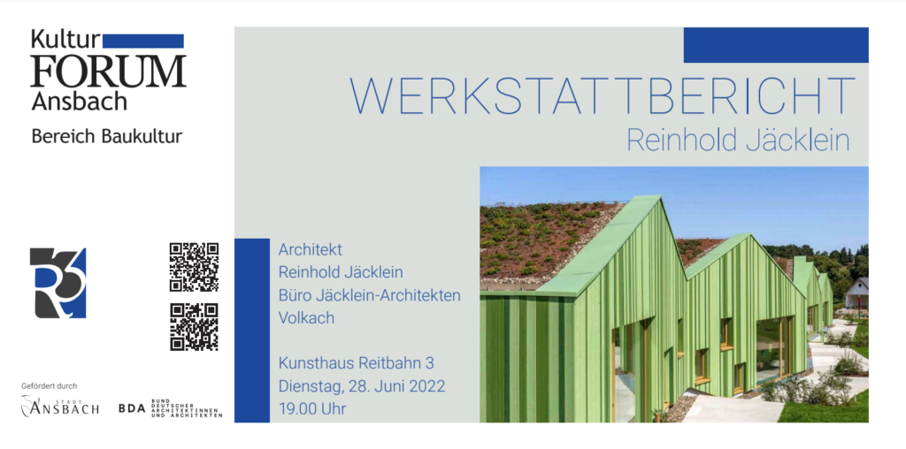 Kulturforum Ansbach: Werkstattbericht Reinhold Jäcklein @ Kunsthaus R3